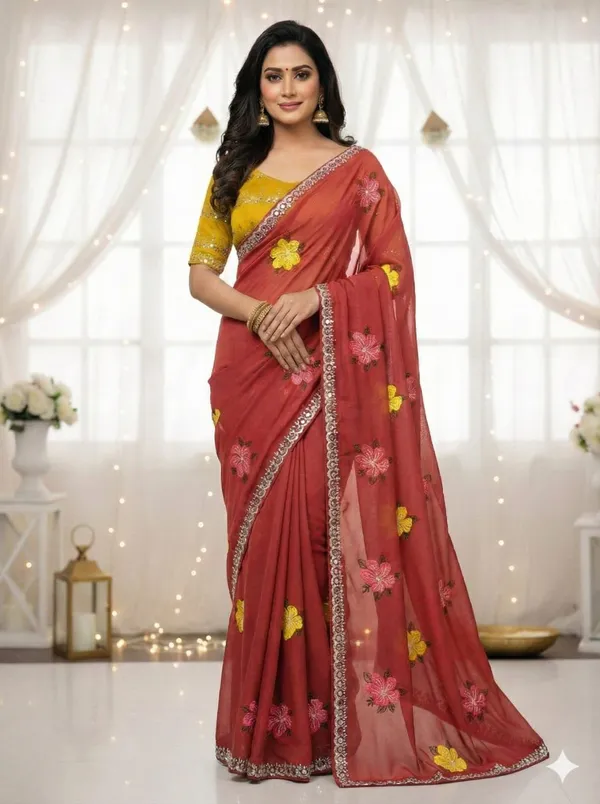 Floral_Butti_Designer_Saree