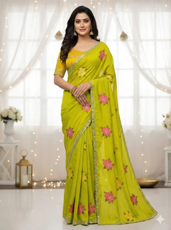 Floral_Butti_Designer_Saree