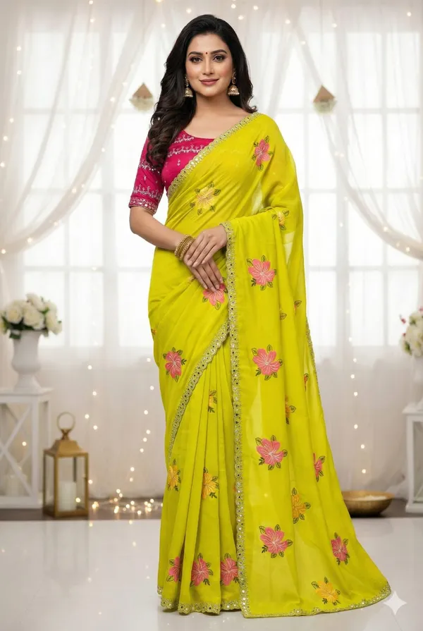 Floral_Butti_Designer_Saree