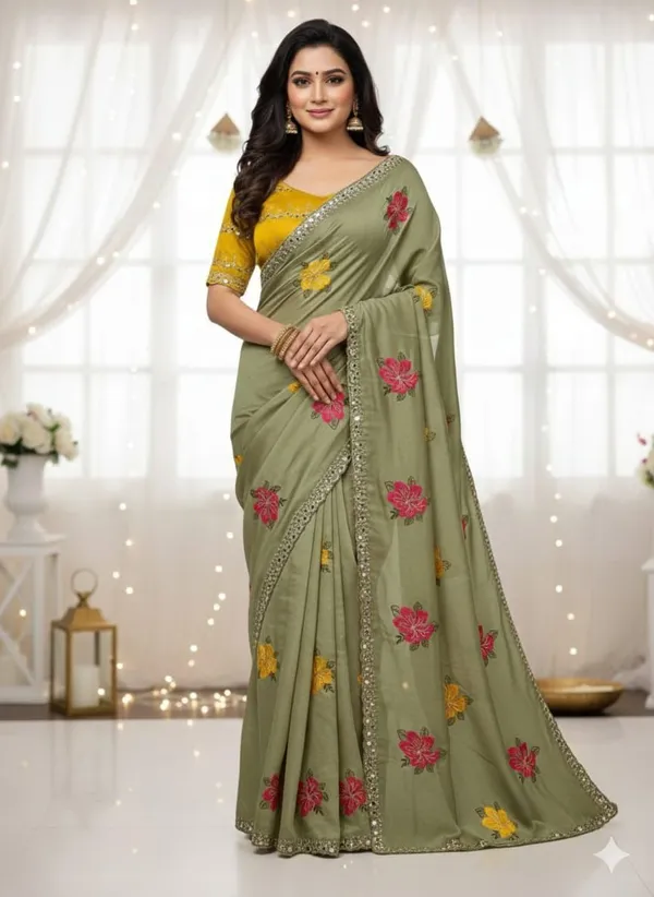 Floral_Butti_Designer_Saree