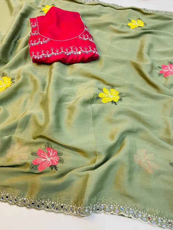 Floral_Butti_Designer_Saree