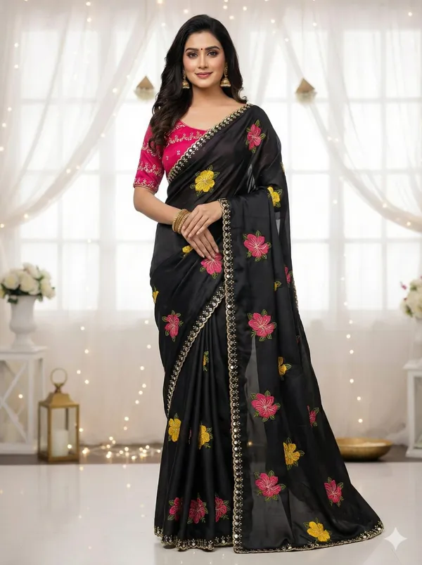 Floral_Butti_Designer_Saree