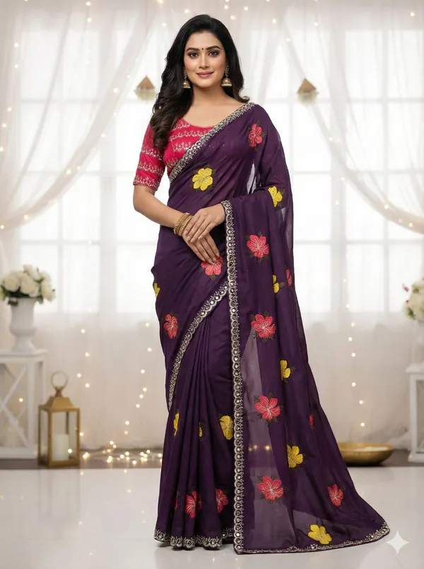 Floral_Butti_Designer_Saree