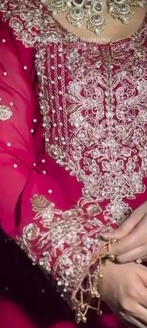 Indo_Arabic_3_Piece_Suit_Red_And_Creamy_Lilac