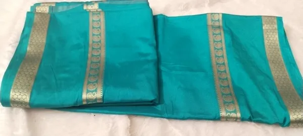 Semi_Crepe_Silk_Saree_Bentex_Teal