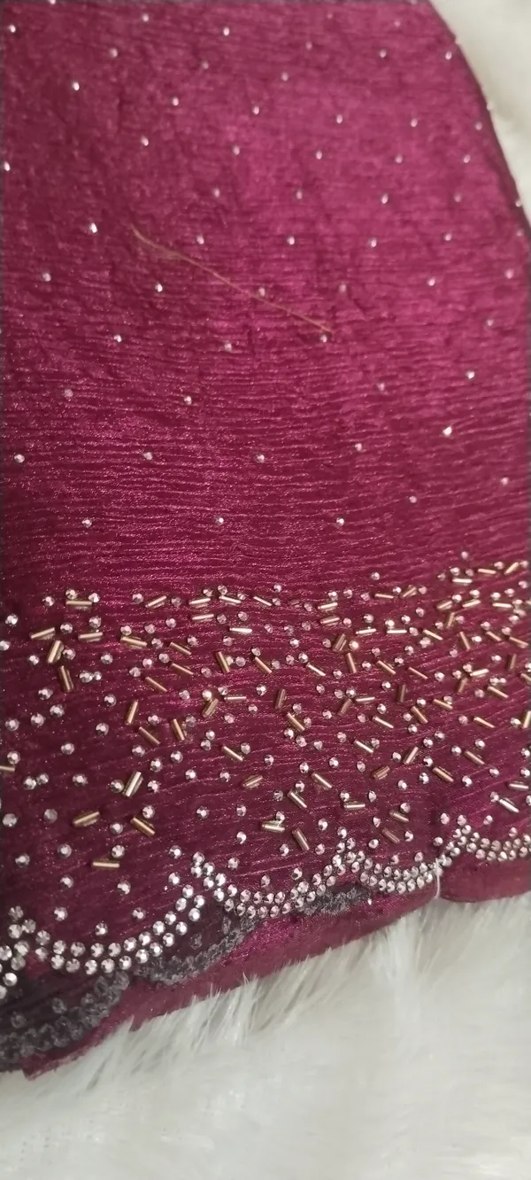 Bling_Border_Replica_Sarees_Wine_Colour