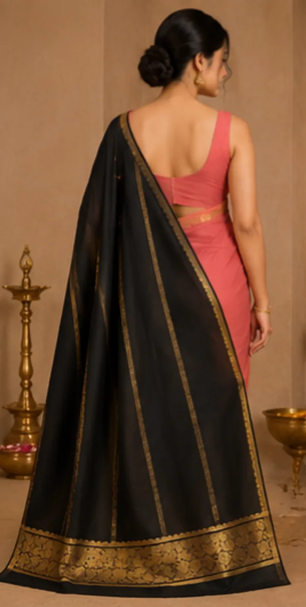 Lightweight_Contrast_Pallu_And_Contrast_Blouse_Pure_Mysore_Crepe_Silk_Sarees