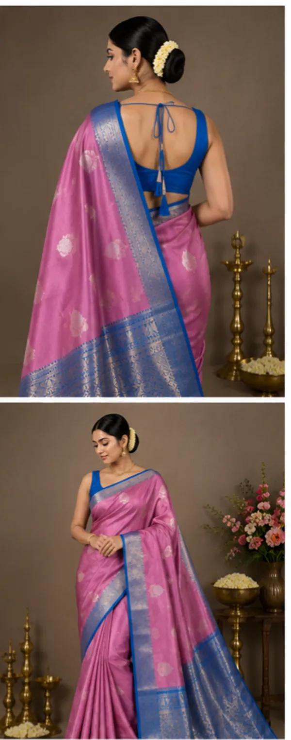 Lilac_Pink_And_Blue_Colour_Pure_Banarasi_Mango_Silk_Saree