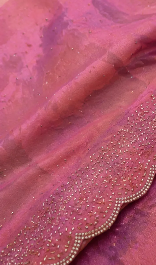Bling_Border_Pink_Colour_Party_Wear_Stonework_Saree_Elevate_Your_Celebration_Look