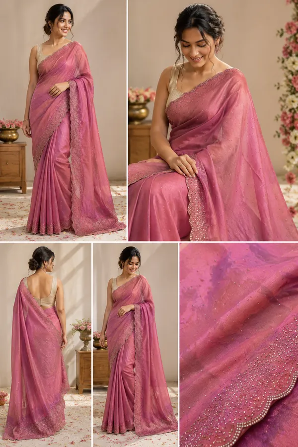 Bling_Border_Pink_Colour_Party_Wear_Stonework_Saree_Elevate_Your_Celebration_Look