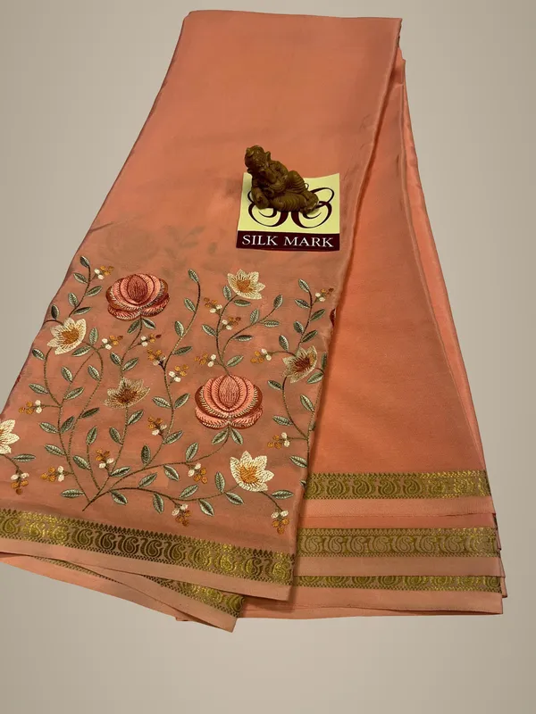 Pure_Mysore_Crepe_Silk_Sarees_With_Blouse_Piece