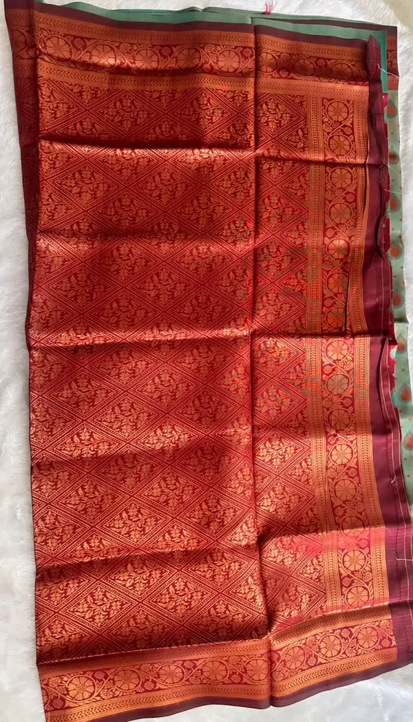Semi_Banarasi_Zari_Fancy_Designer_Saree_With_Embroidery_Blouse_Piece