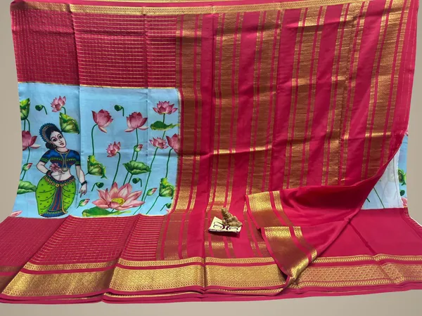 Pure_Mysore_Crepe_Silk_With_Embroidery_Saree_With_Blouse_Piece