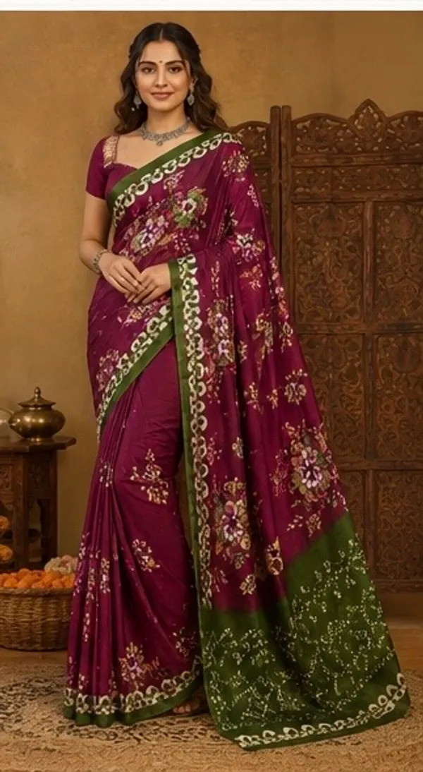 Crush_bandani_saree