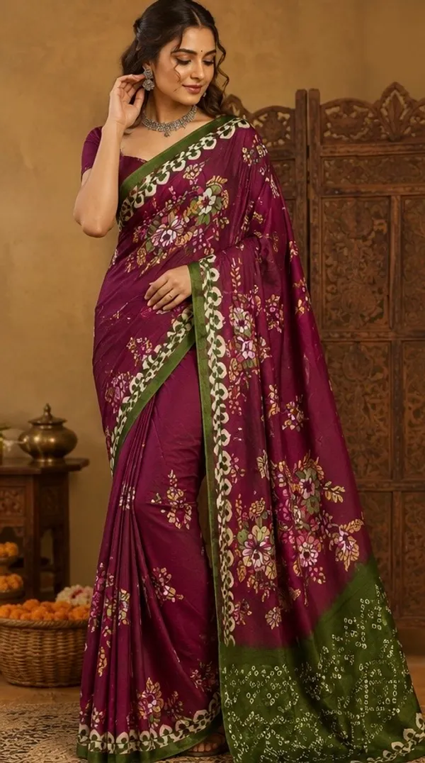Crush_bandani_saree