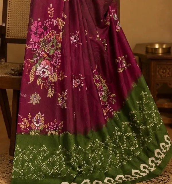 Crush_bandani_saree