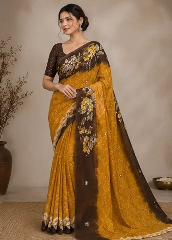 Crush_bandani_saree