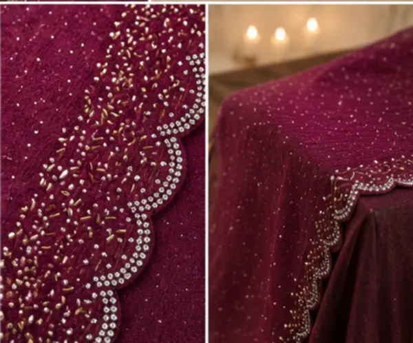 Bling_Border_Replica_Sarees_Wine_Colour