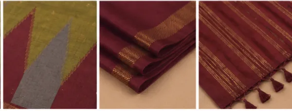 Dola_silk_saree_(Temple_border_olivegreen_and_maroon)