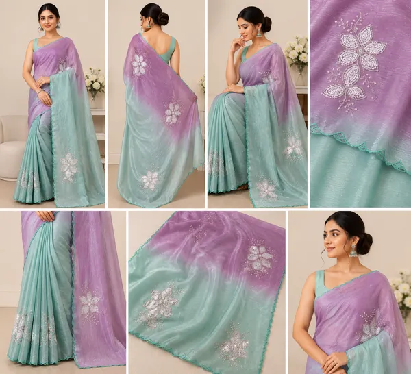 Floral_embroidery_dual_tone_saree
