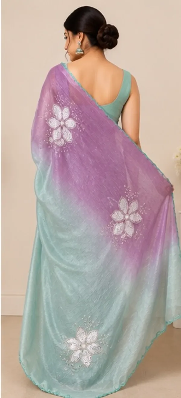Floral_embroidery_dual_tone_saree
