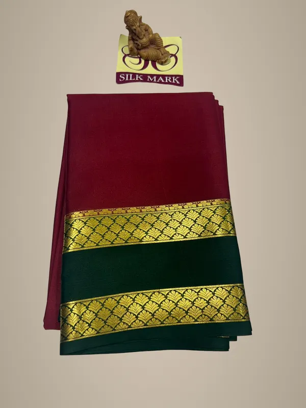 Pure_Mysore_Crepe_Silk_Sarees_With_Blouse_Piece