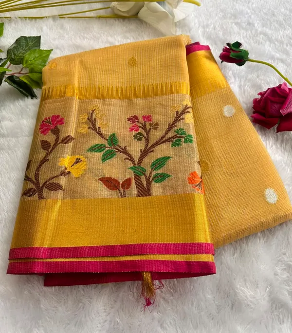 Gold_Kota_Tissue_Saree_Golden_Yellow