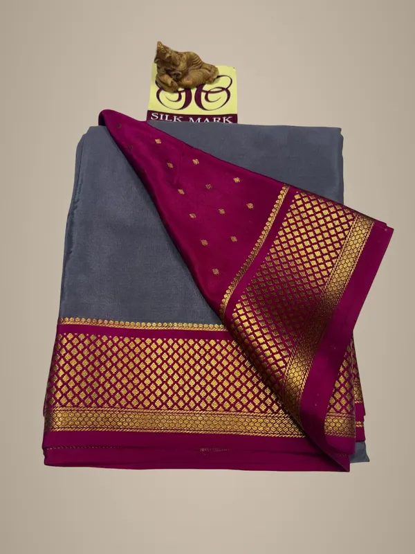 Pure_Mysore_Crepe_Silk_Sarees_With_Blouse_Piece