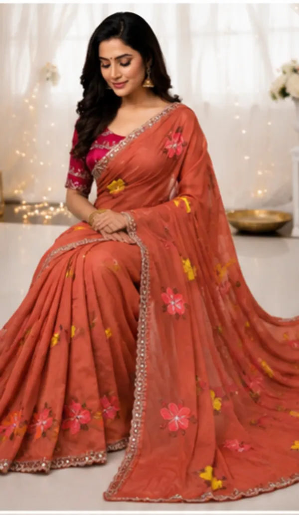Floral_Butti_Designer_Saree
