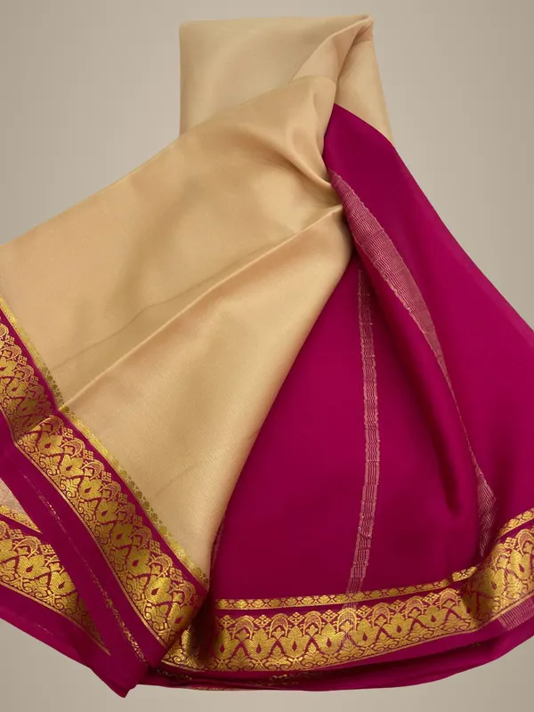 Lightweight_Contrast_Pallu_And_Contrast_Blouse_Pure_Mysore_Crepe_Silk_Sarees
