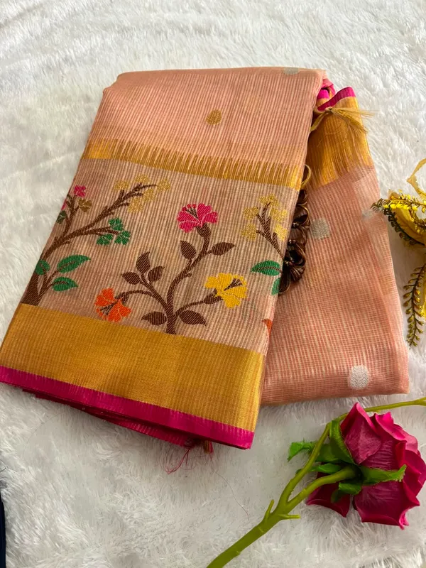 Gold_Kota_Tissue_Saree_Pink