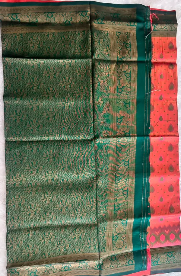 Semi_Banarasi_Zari_Fancy_Designer_Saree_With_Embroidery_Blouse_Piece