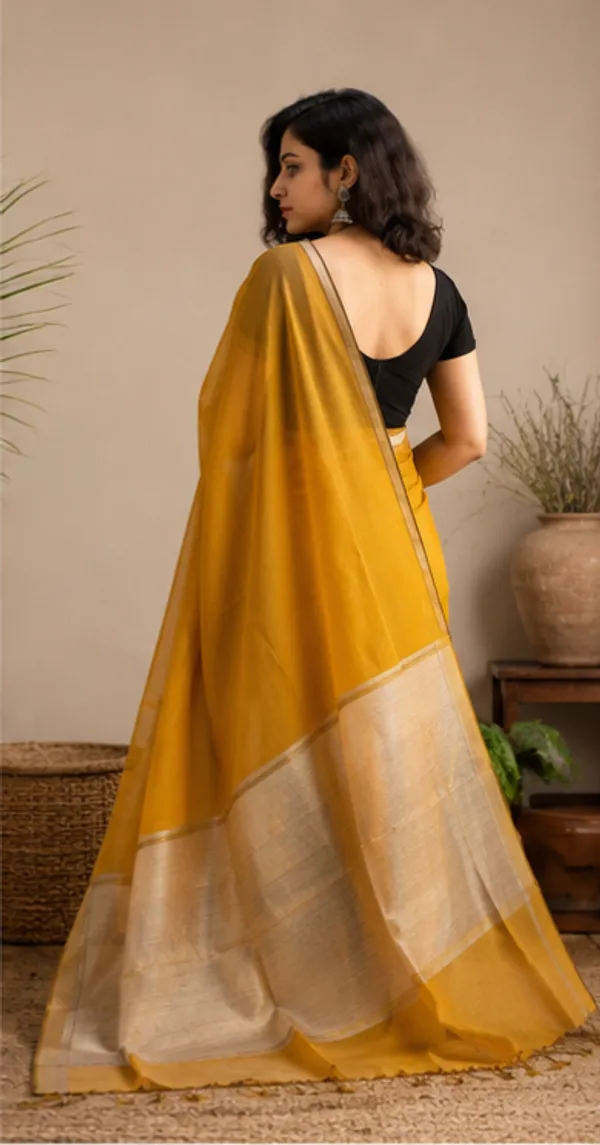 Khadi_cotton_saree_yellow