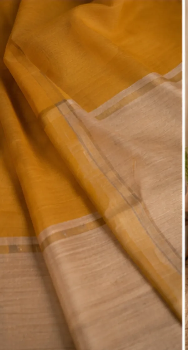 Khadi_cotton_saree_yellow