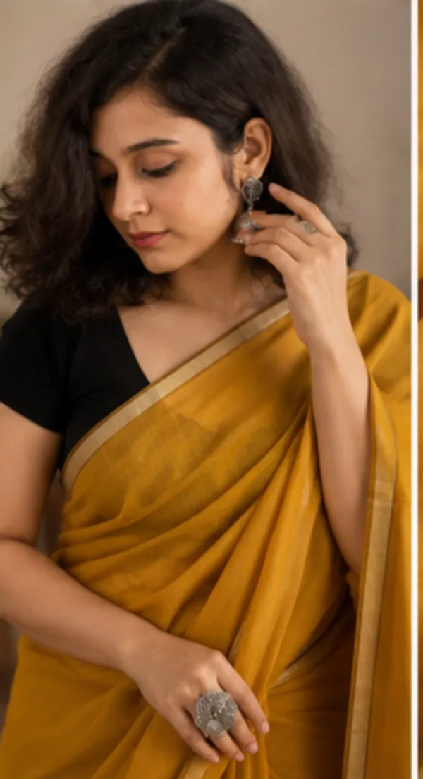 Khadi_cotton_saree_yellow