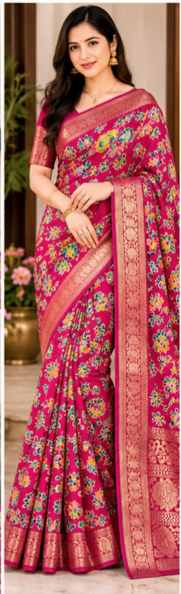 Semi_Dola_Silk_Saree_With_Running_Blouse_pink