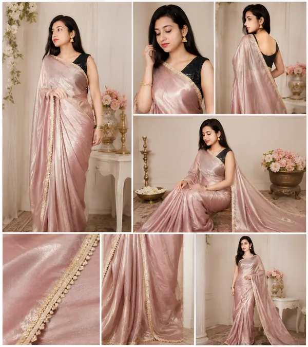 Partywear_Shimmer_Saree