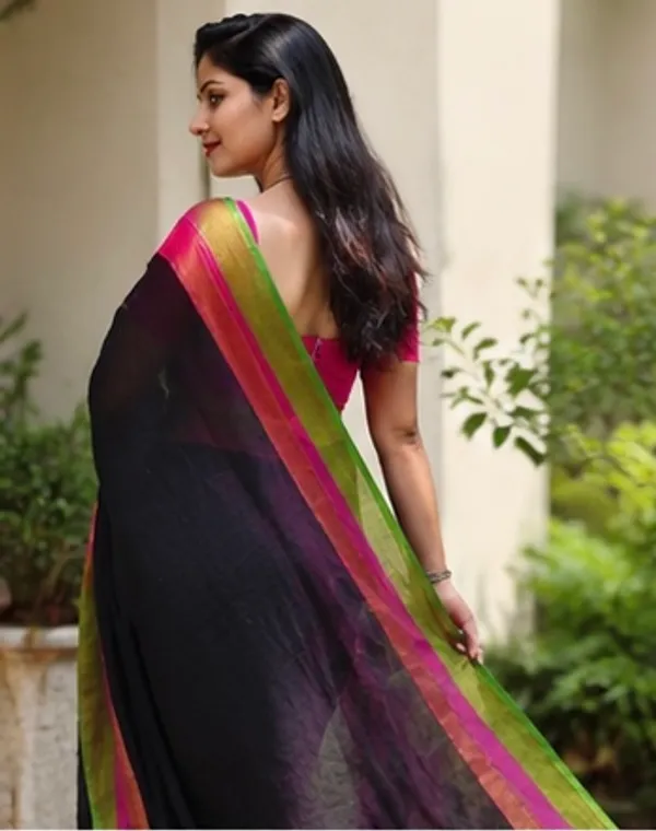 Mull_cotton_saree(kb_green_pink_black)