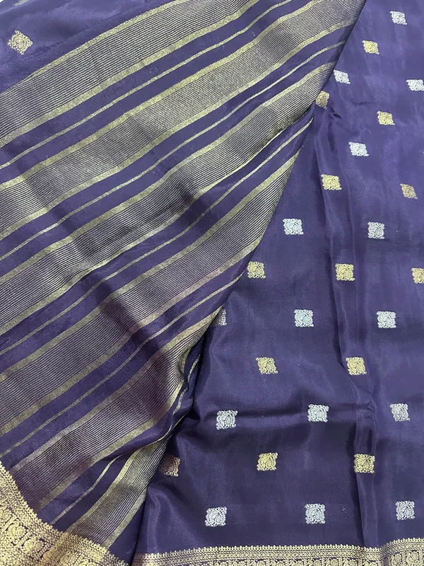 Mysore_silk_replica_chinon_saree_nevy_blue