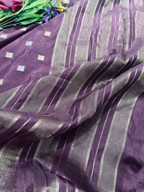 Mysore_silk_replica_chinon_saree_wine_