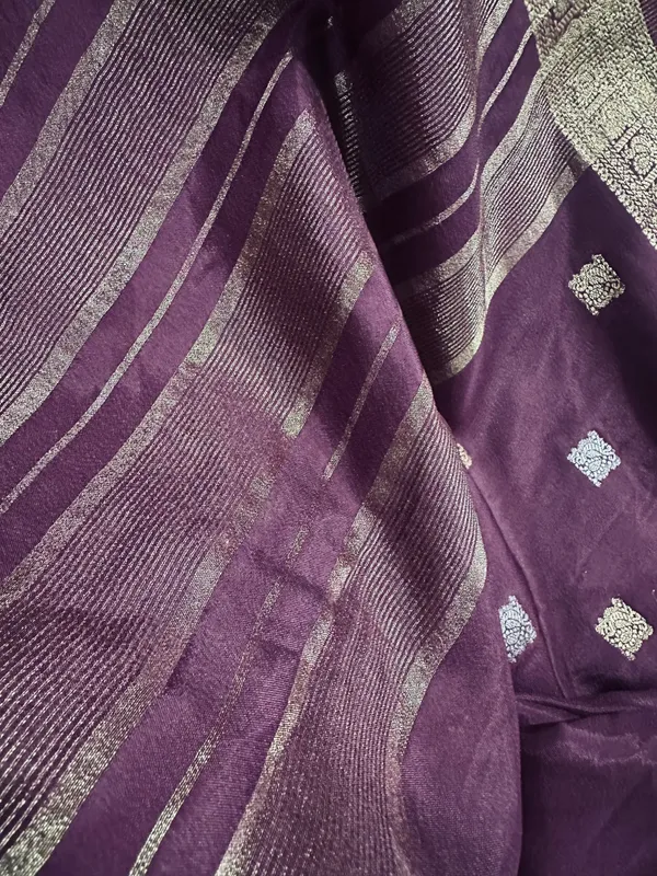 Mysore_silk_replica_chinon_saree_wine_