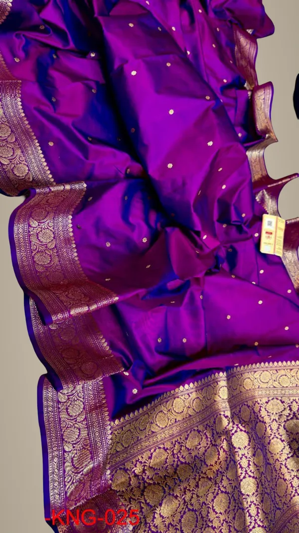 Purple_Pure_Katan_Kanjivaram_Silk_Saree_Handloom_Luxury_With_Antique_Zari
