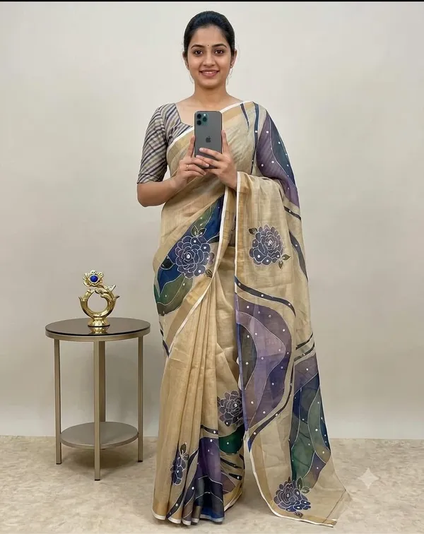 New_trading_line_and_cotton_saree_with_tussles