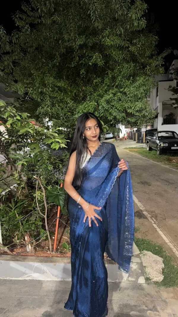 Bling_Border_Navy_Blue_Party_Wear_Stonework_Saree