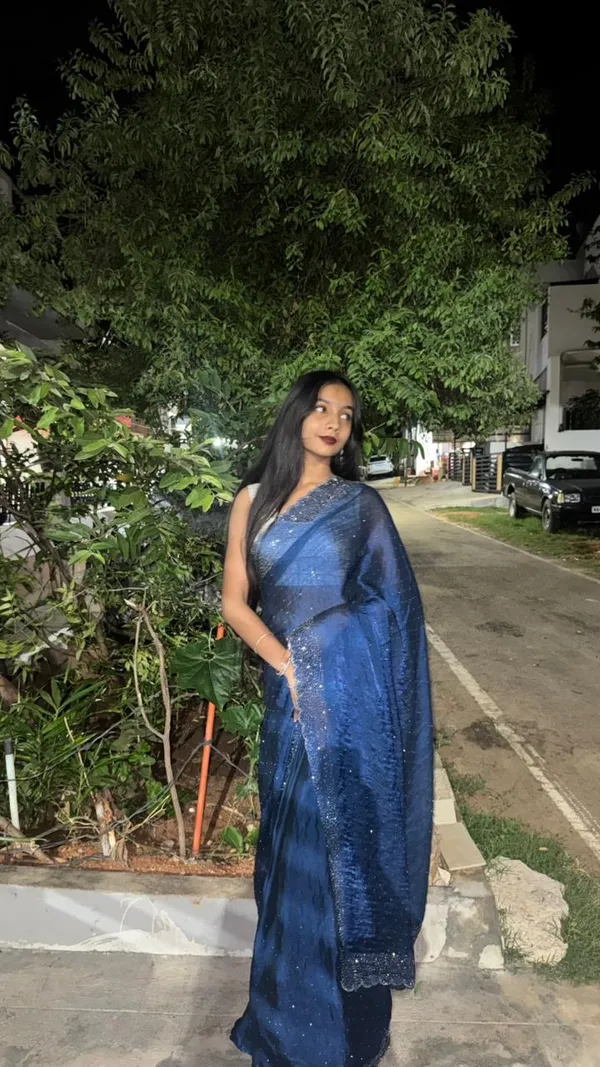 Bling_Border_Navy_Blue_Party_Wear_Stonework_Saree