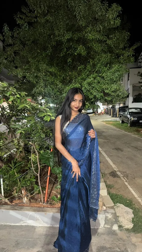 Bling_Border_Navy_Blue_Party_Wear_Stonework_Saree