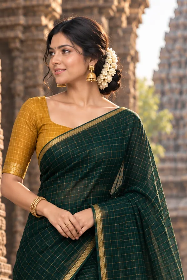 Premium_maheshwari_checks_cotton_saree_