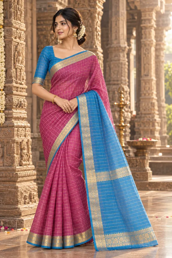 Premium_maheshwari_checks_cotton_saree_