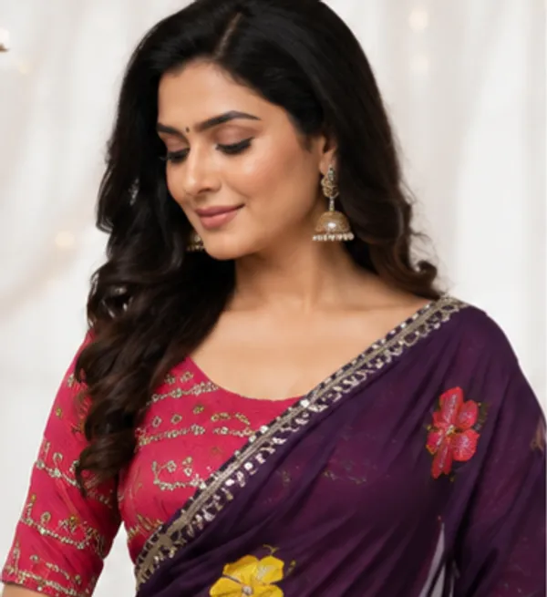 Floral_Butti_Designer_Saree