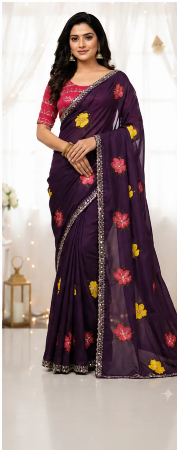 Floral_Butti_Designer_Saree